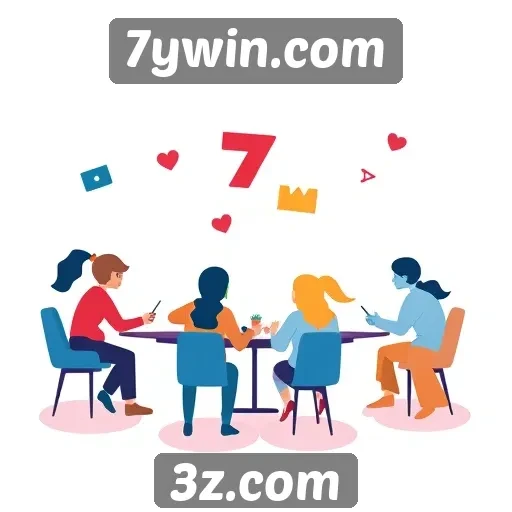 Interação da comunidade de jogadores no 7ywin.com